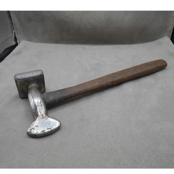 Vintage Meat Mallet Tenderizer Hammer Primitive Farmhouse Wooden Handle - Picture 2 of 8